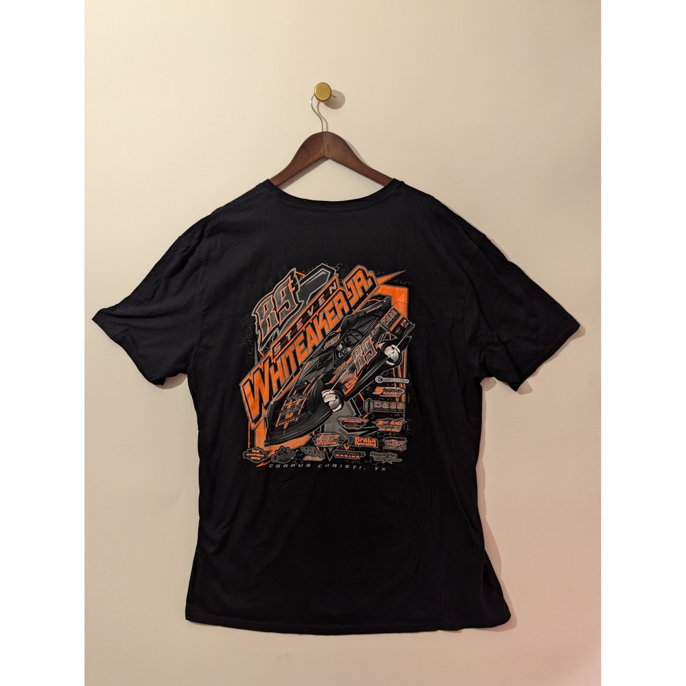 Anvil Racing T-Shirt Mens XXL Black Excellent Steven Whiteaker Jr Dirt Track